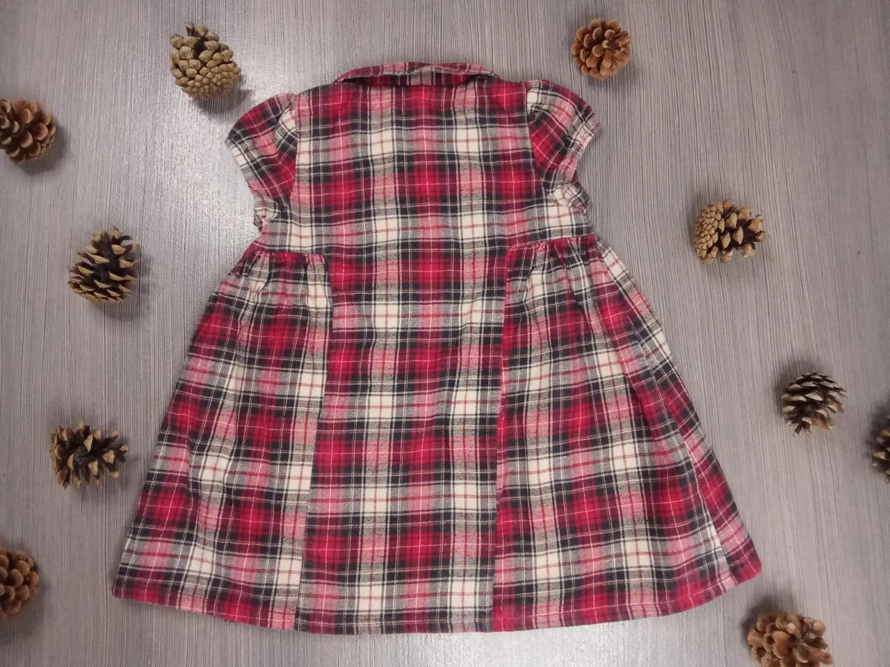 Jolie robe à carreaux Bout'Chou 9 mois – photo 2